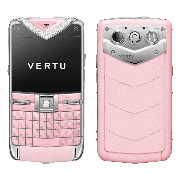 Vertu Constellation Quest Cталь, розовая кожа, бриллианты
