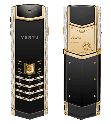 Vertu Signature S Design Желтое золото, бриллианты, багетные кнопки