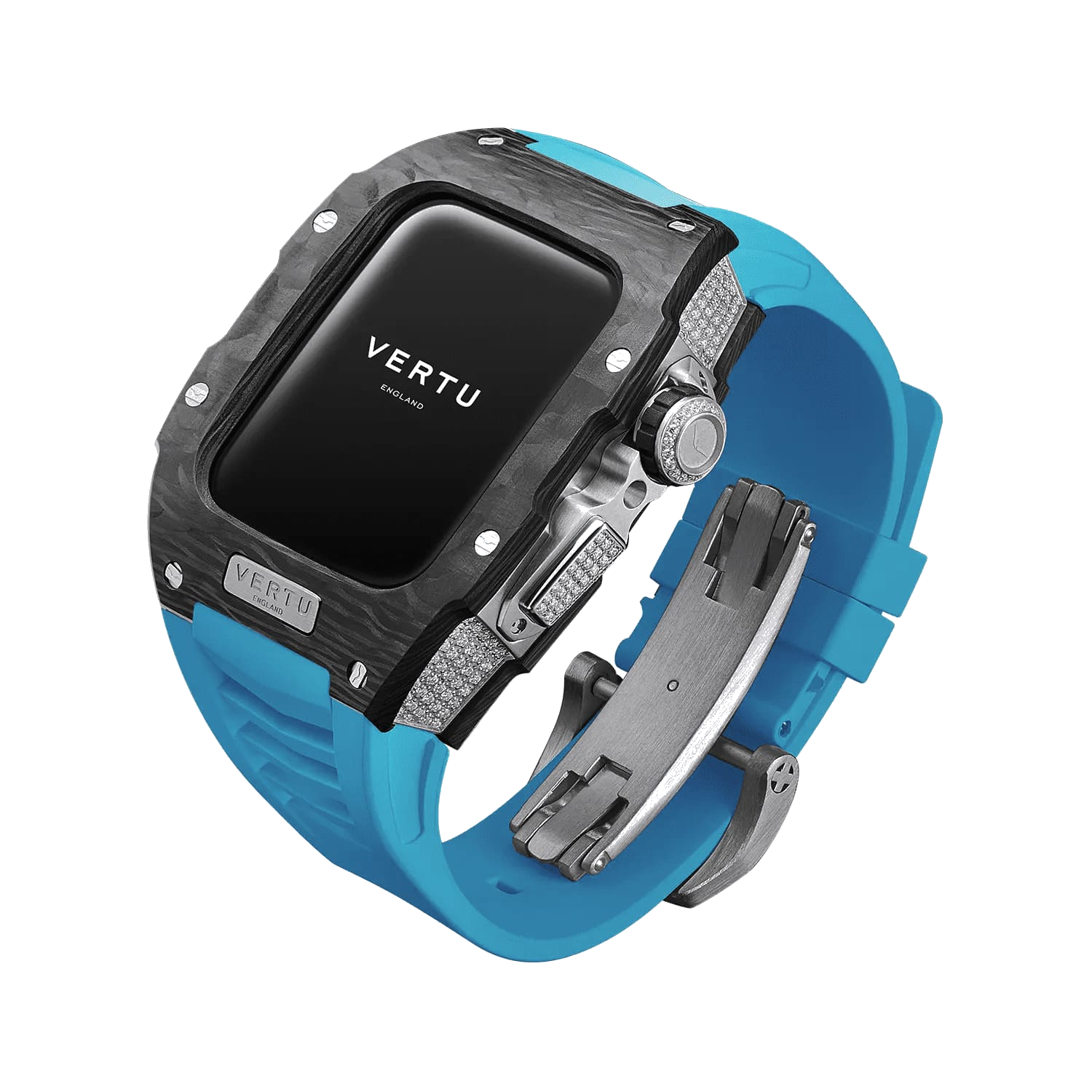 VERTU METAWATCH H1 Black with Diamonds (blue strap)