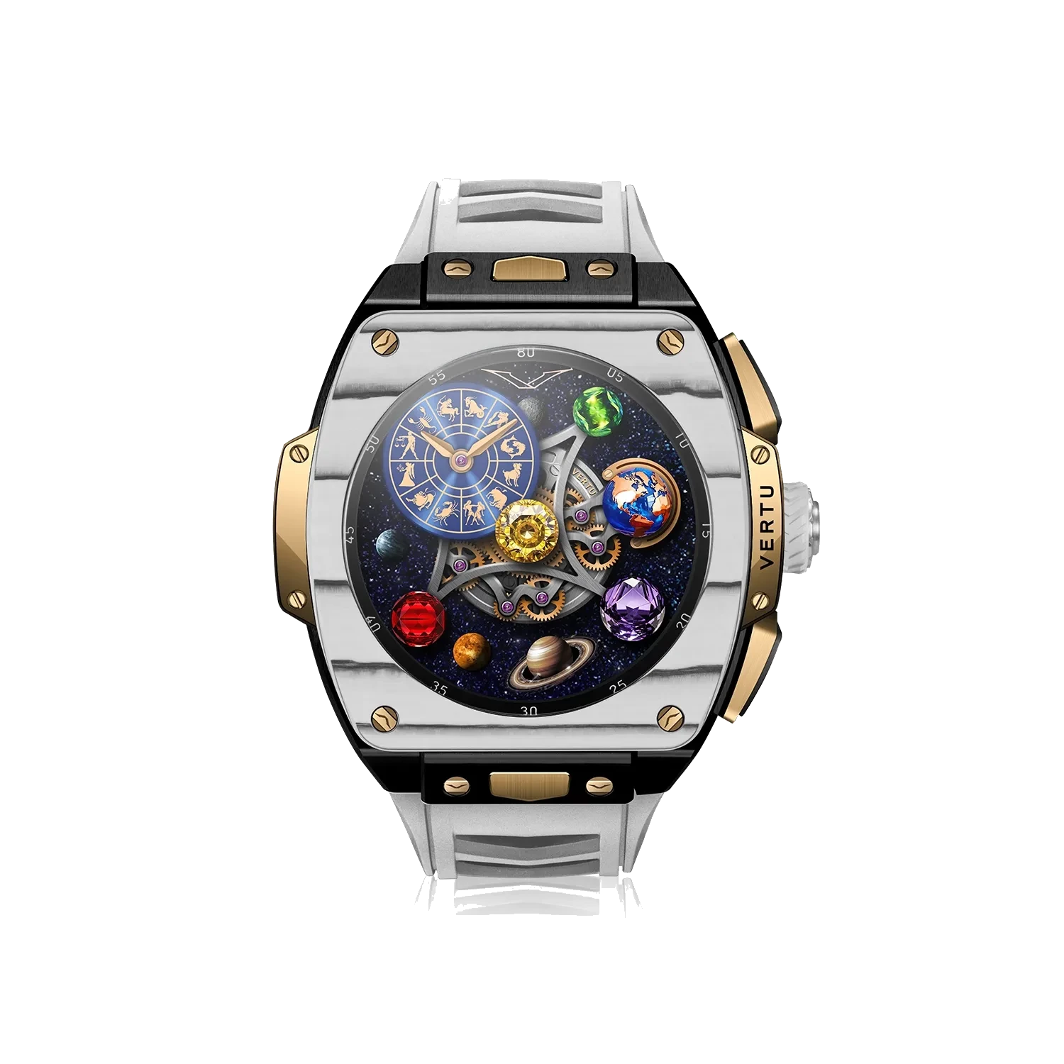 GRAND WATCH – Black and White Carbon Gold